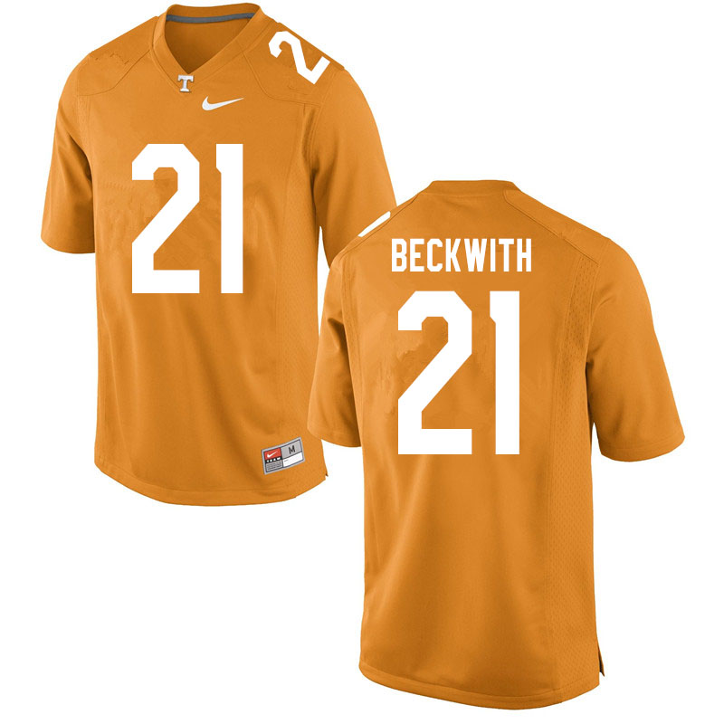 Men #21 Dee Beckwith Tennessee Volunteers College Football Jerseys Sale-Orange - Click Image to Close
